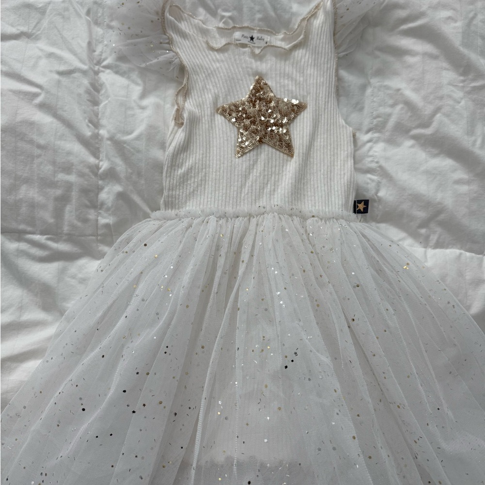 Petite Hailey star sparkle tutu dress